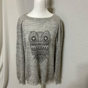 Cato Gray Sweater with Owl Design